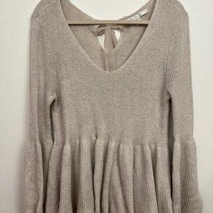 Lauren Conrad Long Sleeve Knit Baby Doll Sweater